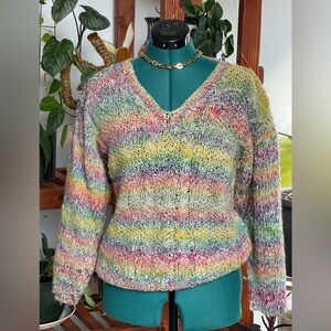 Multicolor Knit Women's Sweater